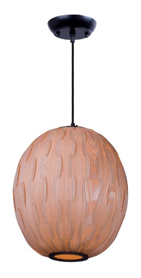 Picture of Norwood 1-Light Pendant BK Wood Veneer GU24 Fluorescent Fluorescent 13.5"x13.5"x16" (OA HT 136") (CAN 5.1"x5.1"x1.7")