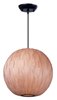 Picture of Norwood 1-Light Pendant BK Wood Veneer GU24 Fluorescent Fluorescent 20"x20"x20" (OA HT 140") (CAN 5.1"x5.1"x1.7")