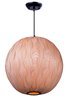 Foto para Norwood 1-Light Pendant BK Wood Veneer GU24 Fluorescent Fluorescent 24"x24"x24" (OA HT 144") (CAN 5.1"x5.1"x1.7")