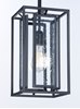 Picture of Era 1-Light Pendant BK Seedy Seedy Glass MB Incandescent Incandescent 7.75"x7.75"x13.75" (OA HT 21"-45.5") (CAN 5"x5"x1.25")