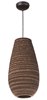 Picture of Java 1-Light Pendant BK Recycled Cardboard MB Incandescent Incandescent 9.75"x9.75"x18.75" (OA HT 20.75"-138.75") (CAN 5.1"x5.1"x1.7")