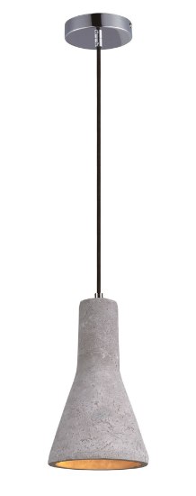 Picture of Crete 1-Light Pendant PC Concrete GU10 LED 7.25"x7.25"x13" (OA HT 133")