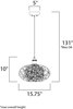 Picture of Bali 1-Light Chandelier Hemp String MB Incandescent Incandescent 15.75"x15.75"x10" (OA HT 131") (CAN 5"x5"x1.25")