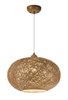 Picture of Bali 1-Light Chandelier Hemp String MB Incandescent Incandescent 15.75"x15.75"x10" (OA HT 131") (CAN 5"x5"x1.25")