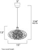 Foto para Bali 1-Light Chandelier Hemp String MB Incandescent Incandescent 15"x15"x13" (OA HT 134") (CAN 5"x5"x1.25")