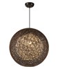 Picture of Bali 1-Light Chandelier Hemp String MB Incandescent Incandescent 19"x19"x19" (OA HT 140") (CAN 5"x5"x1.25")