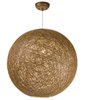 Foto para Bali 1-Light Chandelier Hemp String MB Incandescent Incandescent 24"x24"x24" (OA HT 145") (CAN 5"x5"x1.25")