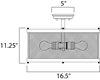 Picture of Palladium 3-Light Flush Mount w/Bulbs BKNAB Steel Mesh MB ST64 Incandescent Incandescent (CAN 5"x5"x1.25")