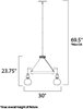 Foto para Kinetic LED 6-Light Pendant DSN Clear Glass PCB LED (OA HT 69.5")