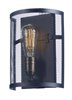 Picture of Palladium 1-Light Wall Sconce BKNAB Steel Mesh MB Incandescent Incandescent