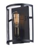 Picture of Palladium 1-Light Wall Sconce BKNAB Steel Mesh MB Incandescent Incandescent