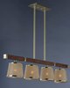 Picture of Maritime 4-light Linear Pendant APSBR Fiber Fabric MB Incandescent Incandescent (OA HT 10"-53.25") (CAN 11"x5.25"x1")