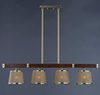 Picture of Maritime 4-light Linear Pendant APSBR Fiber Fabric MB Incandescent Incandescent (OA HT 10"-53.25") (CAN 11"x5.25"x1")