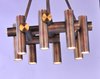 Picture of Tubular 9 Light LED Pendant BZFAB PCB LED (OA HT 21"-58.75") (CAN 6"x6"x1.75")36" Chain