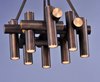 Picture of Tubular 9 Light LED Pendant BZFAB PCB LED (OA HT 21"-58.75") (CAN 6"x6"x1.75")36" Chain