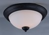 Picture of Novus 2-Light Flush Mount OI Satin White Opal Glass MB Incandescent Incandescent