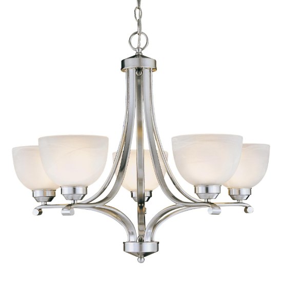 Foto para SW 5 Light Chandelier Brushed Nickel