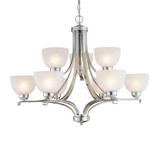 Picture of SW 9 Light Chandelier Brushed Nickel