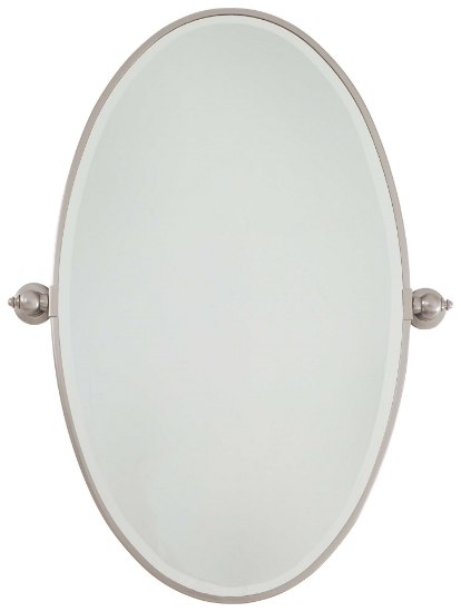 Foto para SW Xl Oval Mirror - Beveled Brushed Nickel Excavation Glass