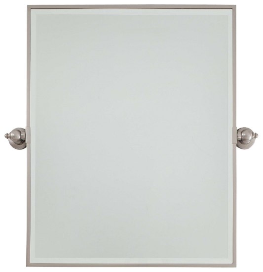 Foto para SW Xl Rectangle Mirror - Beveled Brushed Nickel Excavation Glass