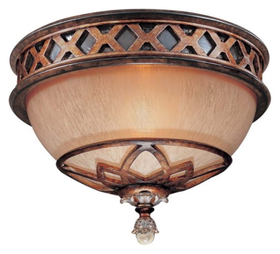 Picture of 60w SW 1 Light Flush Mount Aston Court Bronze Avorio Mezzo