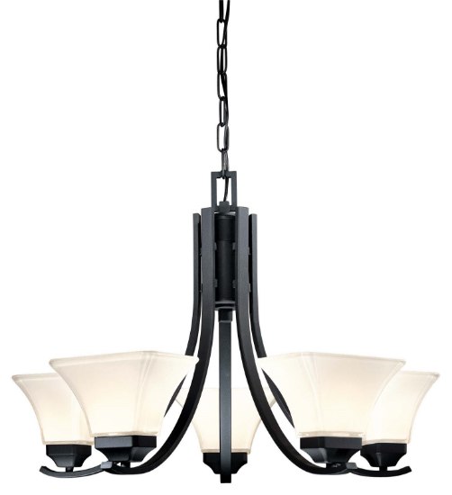 Picture of 100w SW 5 Light Chandelier Black Lumina Blanca