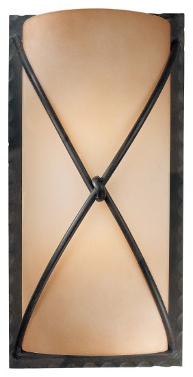 Foto para 100w SW 2 Light Wall Sconce Aspen Bronze Rustic Scavo