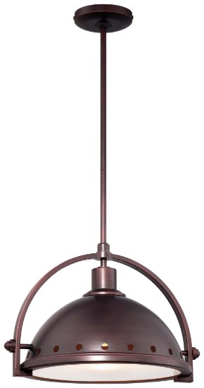 Foto para 150w SW 1 Light Pendant Brushed Bronze Etched Sand Bristing