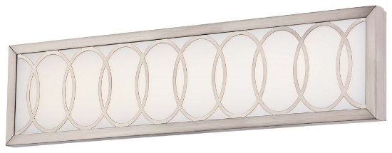 Picture of 37w WW Led Bath Brushed Nickel Etched White