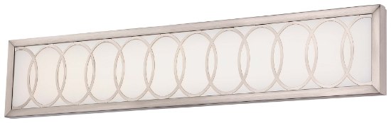 Picture of 44w WW Led Bath Brushed Nickel Etched White