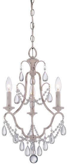 Picture of 60w SW 3 Light Mini Chandelier Provencal Blanc