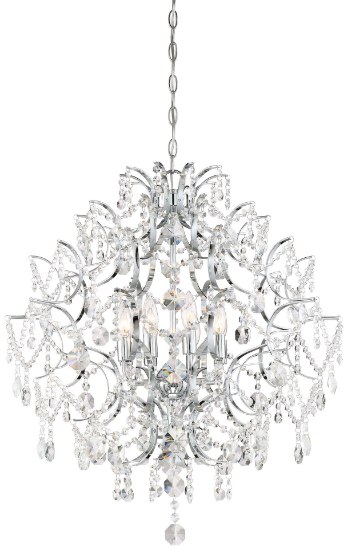 Picture of 60w SW 8 Light Chandelier Chrome Clear Crystal Strings B