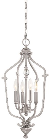 Picture of 60w SW 4 Light Chandelier Brushed Nickel Clear