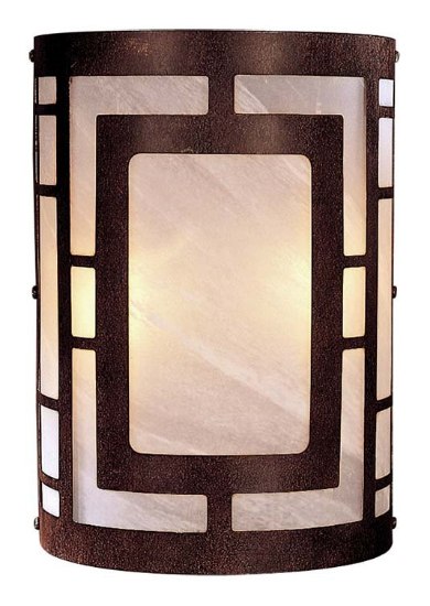 Picture of 60w SW 2 Light Wall Sconce Nutmeg Ethched Marble