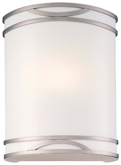 Picture of 13w SW 1 Light Wall Sconce Brushed Nickel Whtie