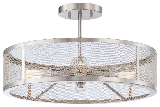 Foto para 40w SW 4 Light Semi Flush Mount Brushed Nickel