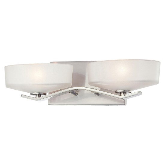 Picture of 75w SW 2 Light Bath Brushed Nickel Dusty Iris Glass