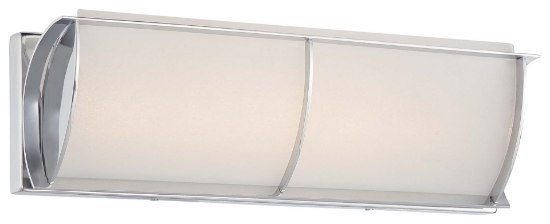 Foto para 26w WW Arlington Brooke Led Bath Chrome White Iris W/Outside Frosted