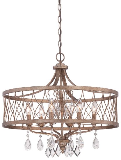 Foto para 60w SW 6 Light Chandelier Olympus Gold