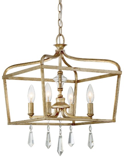 Foto para 60w SW 4 Light Pendant Brio Gold Clear