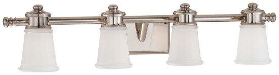 Picture of 100w SW 4 Light Bath Polished Nickel Clear/White Inside