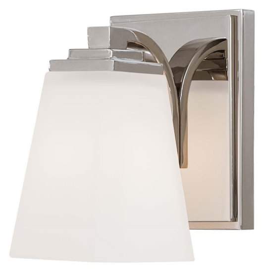 Foto para 100w SW 1 Light Bath Polished Nickel Etched White