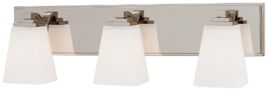 Foto para 100w SW 3 Light Bath Polished Nickel Etched White