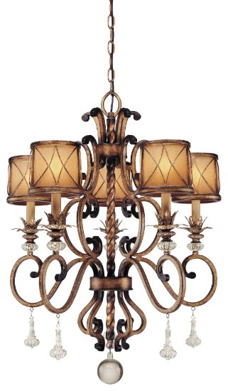 Foto para 60w SW 5 Light Chandelier Aston Court Bronze Avorio Mezzo