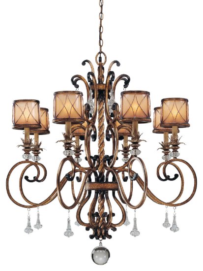 Foto para 60w SW 8 Light Chandelier Aston Court Bronze Avorio Mezzo