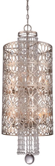 Foto para 60w SW 8 Light Pendant Florentine Silver