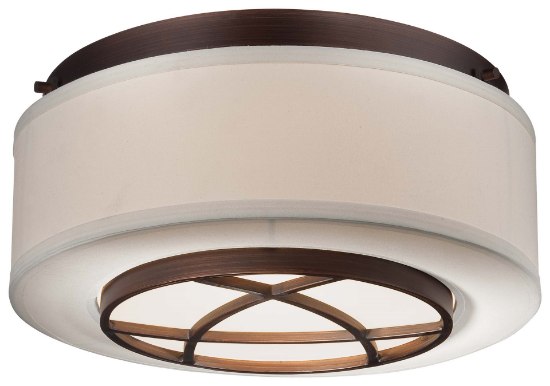 Picture of 60w SW 2 Light Flush Mount Dark Brushed Bronze (Painted)