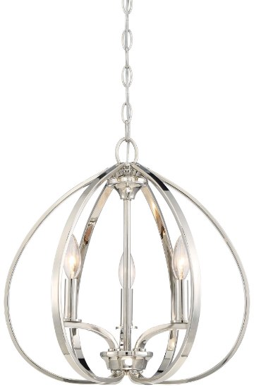 Foto para 60w SW 3 Light Pendant Polished Nickel