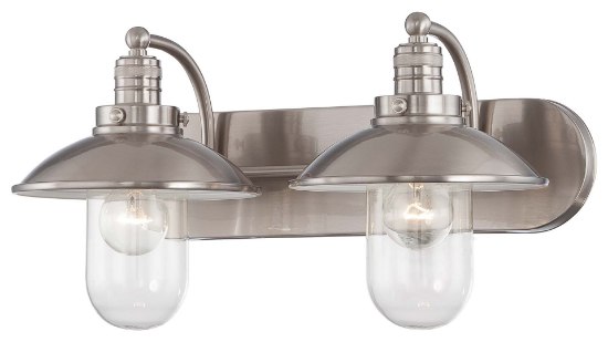 Picture of 60w SW 2 Light Bath Brushed Nickel Clear