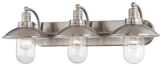 Picture of 60w SW 3 Light Bath Brushed Nickel Clear